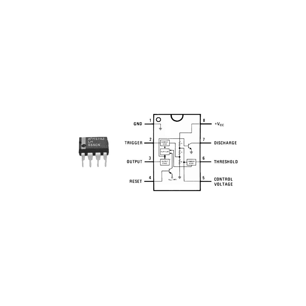 IC NE555, NE555p tạo xung dao động DIP-8