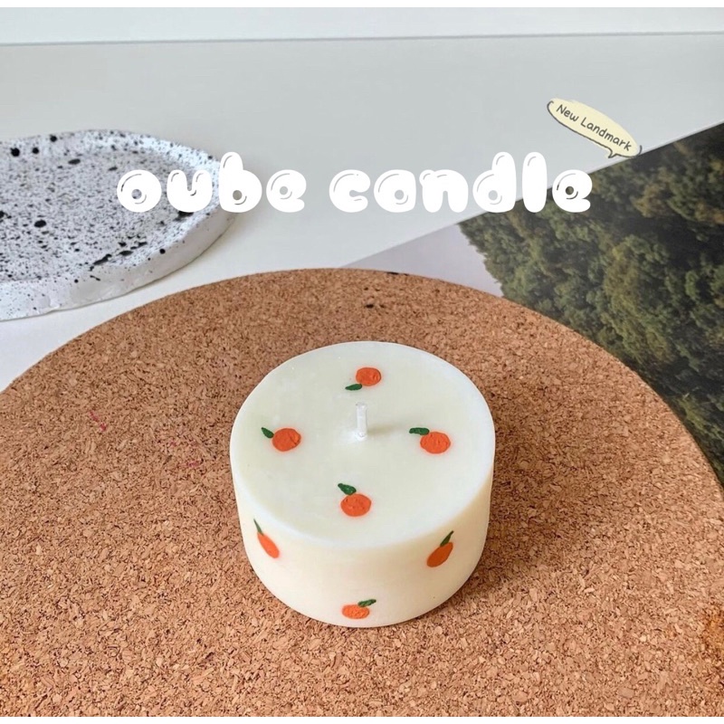 Nến Thơm Handmade Hình Bánh Sinh Nhật Vẽ Tay Tự Chọn Mẫu Quà Tặng Siêu Cute Kích Thước 6.5x4cm | Oube Candle NT15