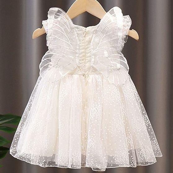 Đầm Công Chúa Họa Tiết Chấm Bi / Bướm Thời Trang Mùa Hè Xinh Xắn Cho Bé Gái