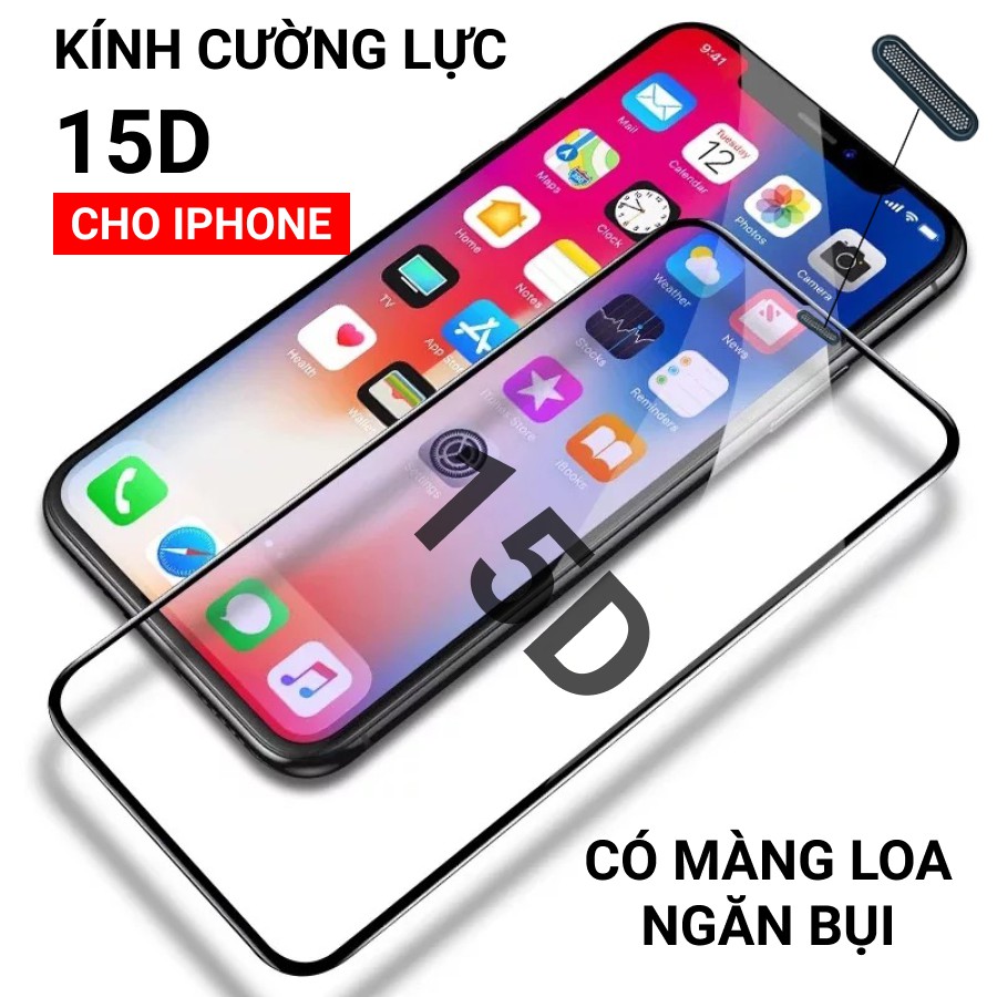 [CHÍNH HÃNG] KÍNH CƯỜNG LỰC CÓ MÀNG NGĂN BỤI LOA CHO 7Plus/8Plus/X/XS/XS MAX/11PRO/11PROMAX/12/12PRO/12PROMAX