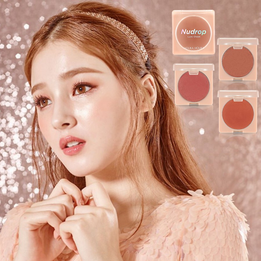 [ĐỌC KỸ MÔ TẢ] MÁ HỒNG THẠCH NHŨ HOLIKA HOLIKA NUDROP LUMI CHEEK (Hàn quốc)