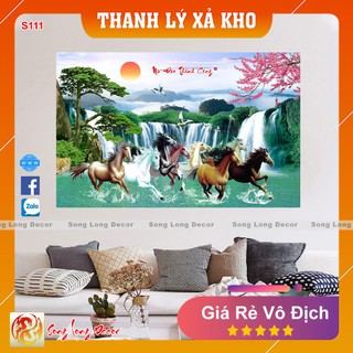 Tranh dán tường 3d Mã Đáo Thành Công - S111 Tranh 3D Phong Thủy - Song Long Decor