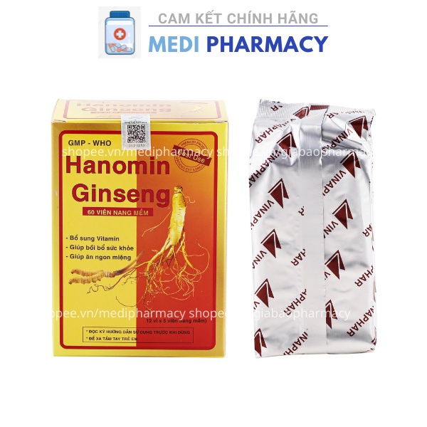 Viên uống nhân sâm Hanomin Ginseng tăng cường bổi bổ sức khỏe