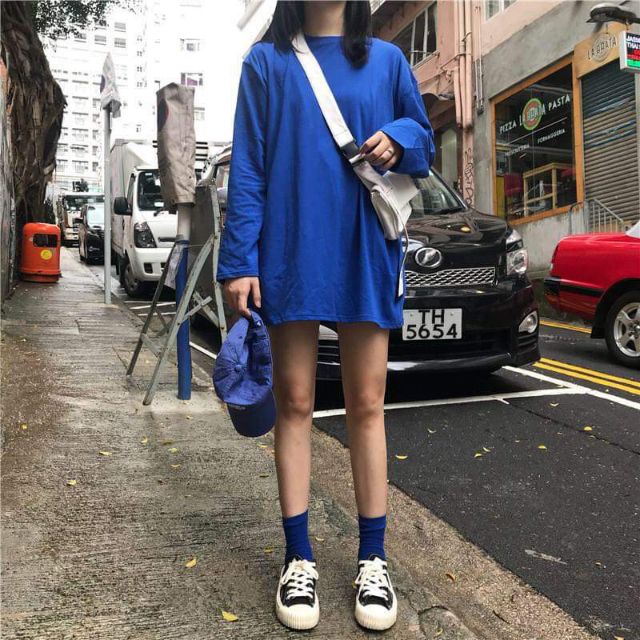 Áo long tee basic, form unisex, có 8 màu (ảnh thật) | BigBuy360 - bigbuy360.vn
