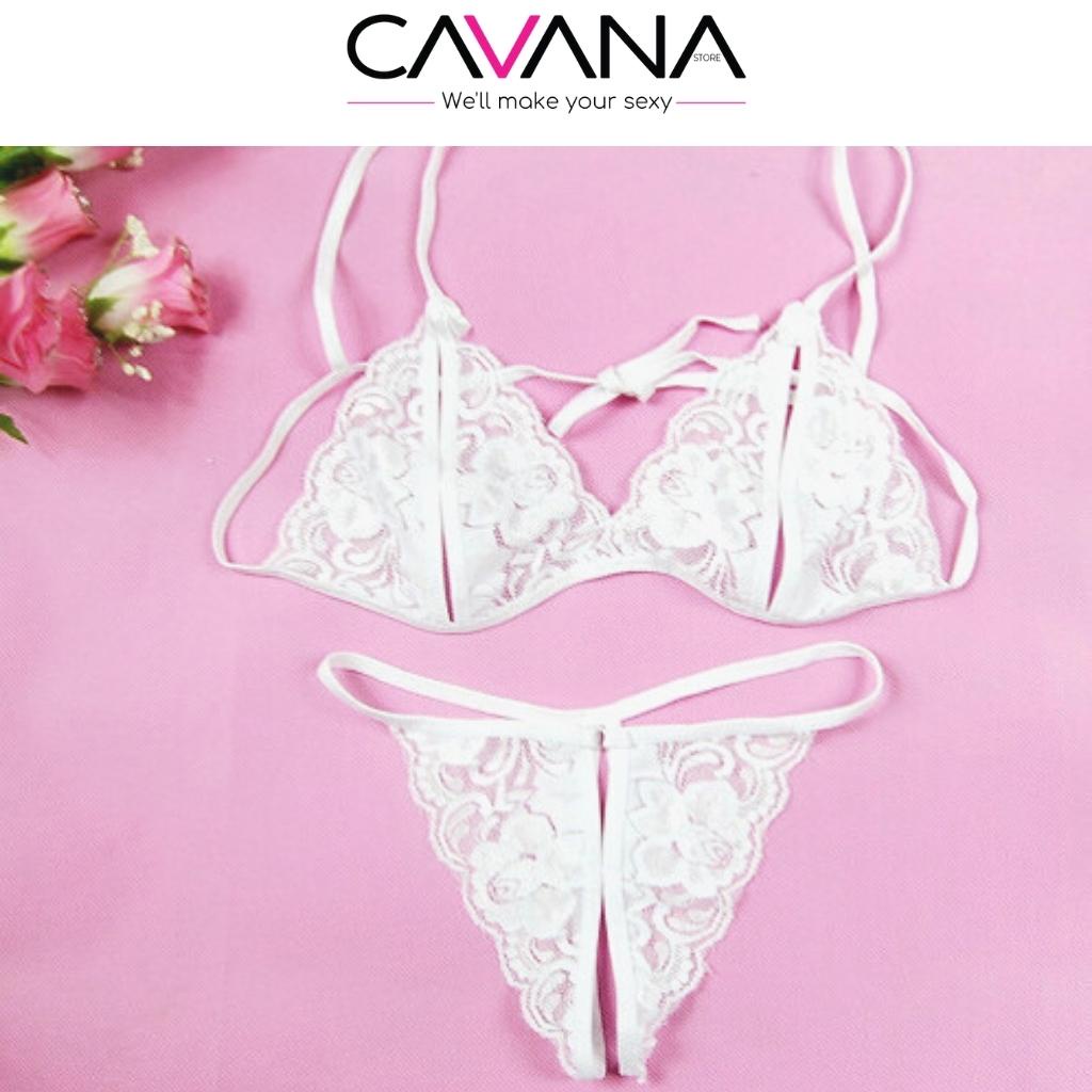 Bộ đồ lót nữ quần lọt khe sexy không gọng xuyên thấu cho phòng the ĐL05 - CAVANA STORE