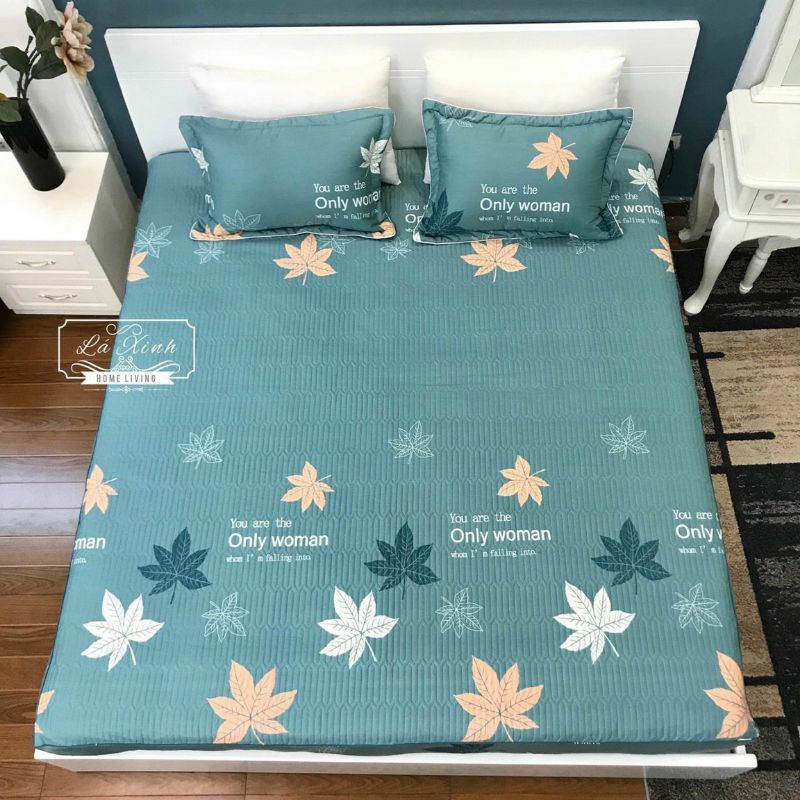 Ga gối cotton trần bông bo chun hàng loại 1- giá rẻ