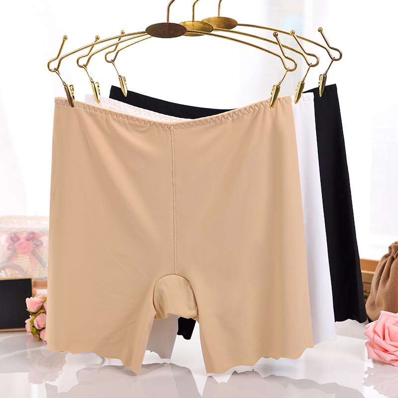 [Mới] Quần Lót Ngắn Bảo Vệ Dưới Quần Lót Không Đường May Bằng Lụa Băng Thoá