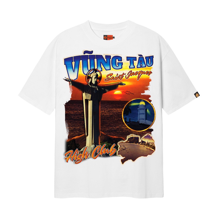 Áo Thun VŨNG TÀU Tay Lỡ Unisex Nam/Nữ Đen/Trắng Cổ Tròn - HIGHCLUB Brand Chính Hãng