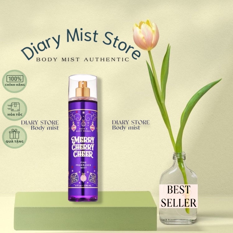 𝐃𝐢𝐚𝐫𝐲𝐦𝐢𝐬𝐭.𝐬𝐭𝐨𝐫𝐞 Xịt Thơm Toàn Thân Bath & Bath Works - MERRY CHERRY CHEER