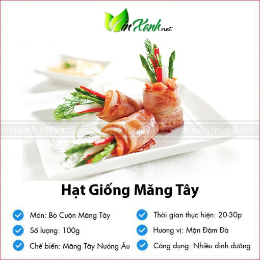 Hạt giống măng tây - NGUYÊN GÓI hàng Công ty tuyển chọn tỷ lệ nảy mầm cao