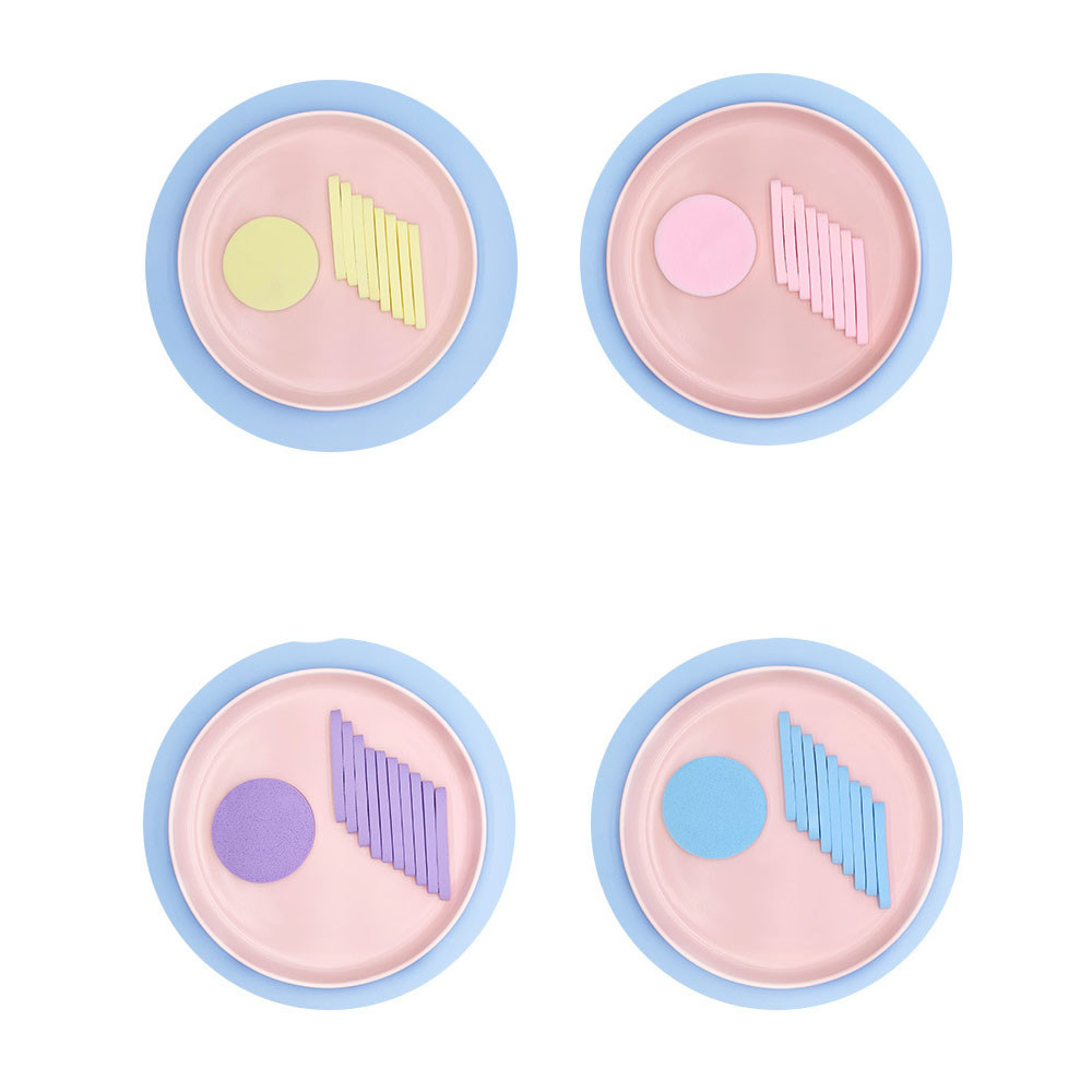 Bộ 12 miếng mút rửa mặt dạng nén  thiết kế 4 màu tiện dụng Bọt biển - Bông nở rửa mặt Chivey