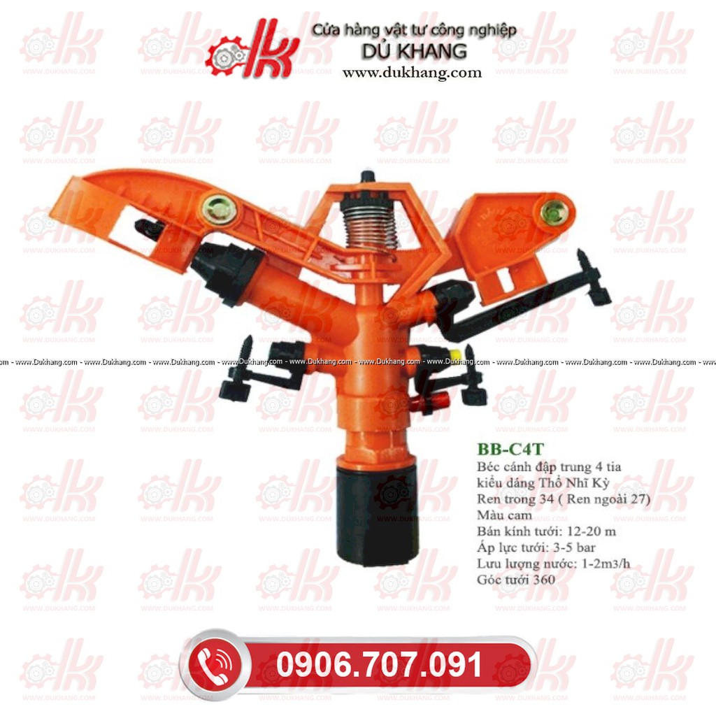 BÉC TƯỚI CÂY CÁNH ĐẬP BB C4T RT 34