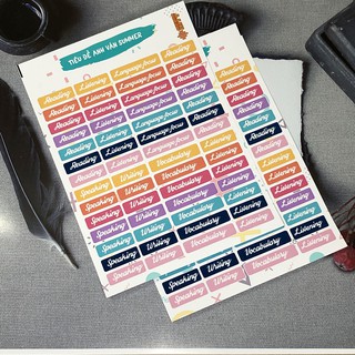 Sticker Đề Mục Anh Văn - Sticker Ham Học
