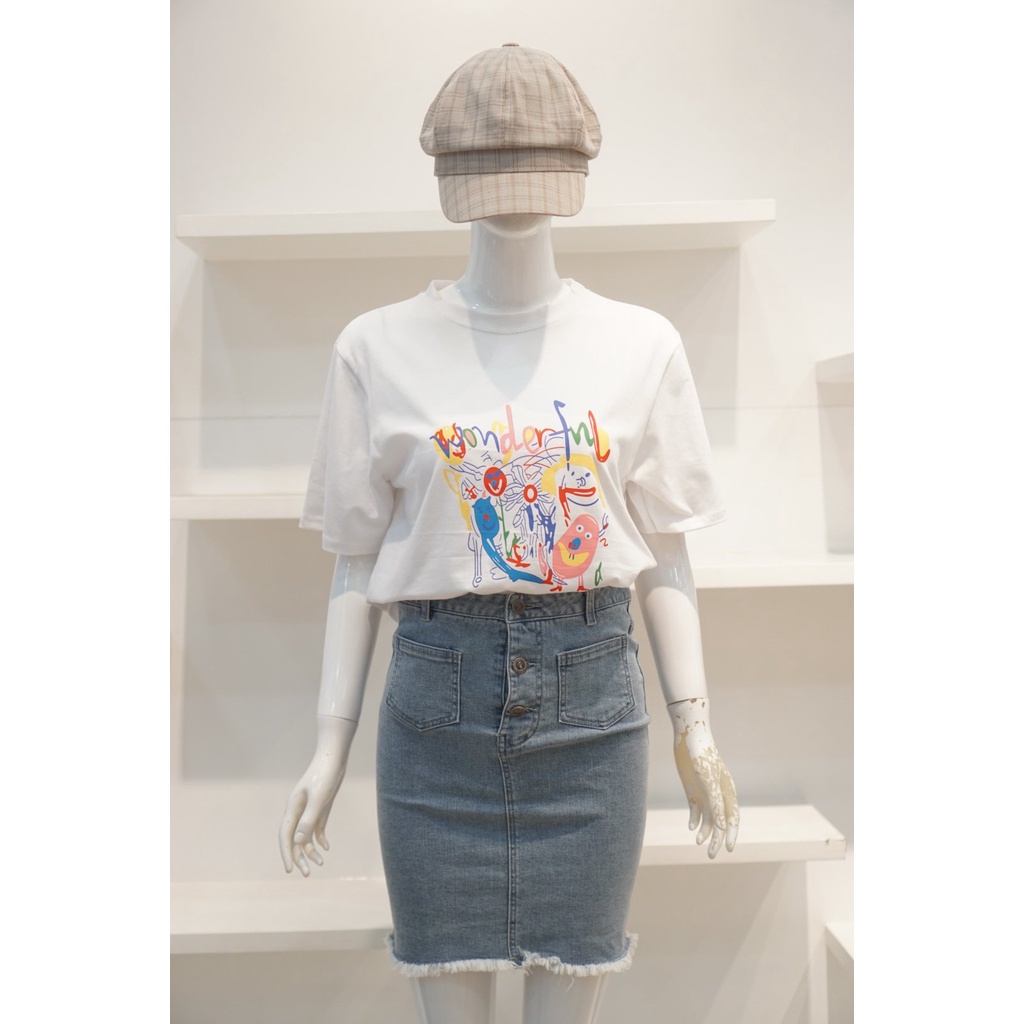 Áo thun nữ cotton in hình dễ thương 01