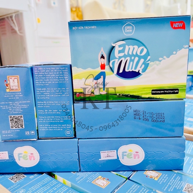 Combo sỉ 3 SỮA EMOSLIM TẶNG KÈM QUÀ giam can slim emoslim FreeShip Tặng kèm quà