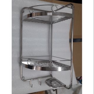 Kệ xà bông - kệ góc inox 2 tầng