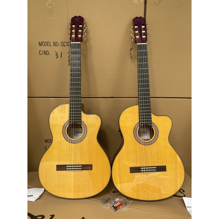 Guitar classic Takamine GC1CE dáng khuyết EQ