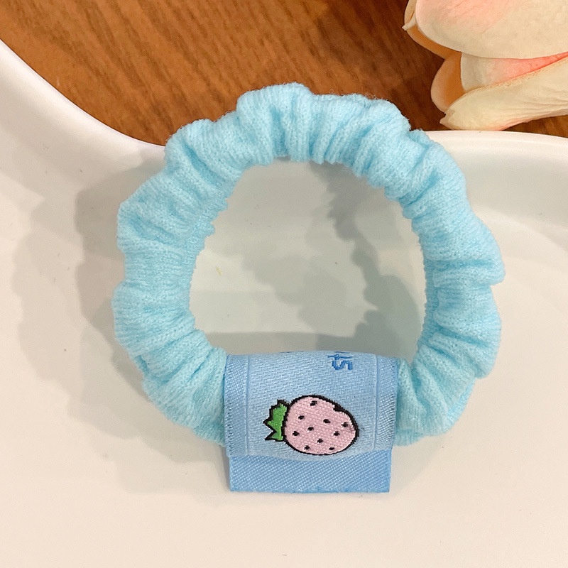 Dây Buộc Tóc Vải Màu Kẹo Họa Tiết Trái Cây Dễ Thương Cho Nữ