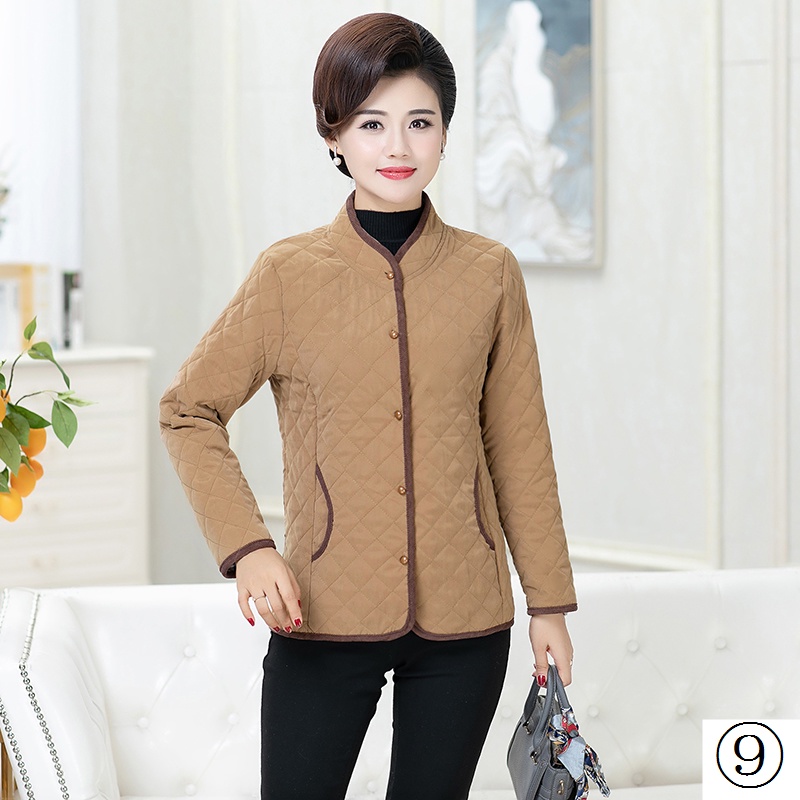 Áo Khoác Đệm Cotton Mỏng Phong Cách Mới Năm 2021 Cho Phụ Nữ Trung Niên 40 Tuổi