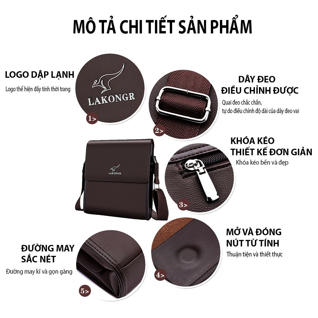 Túi Đeo Vai , Túi Đeo Chéo Nam , Cặp Nam Công Sở Da Cao Cấp | BigBuy360 - bigbuy360.vn