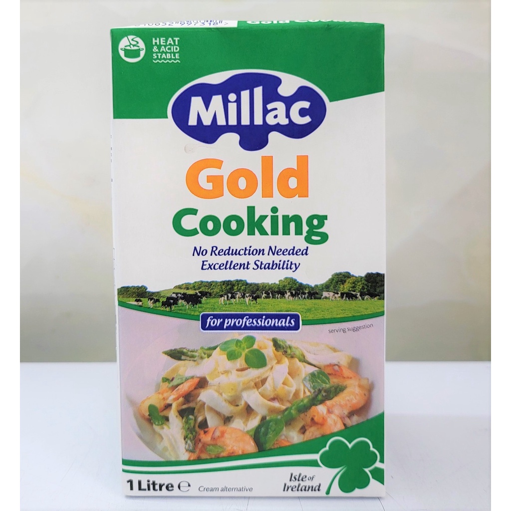 [Hộp 1 Lít – XANH LÁ] KEM SỮA NẤU ĂN (làm súp, nấu mì Ý) [U.K] MILLAC GOLD Cooking Cream For Professionals (nw5)