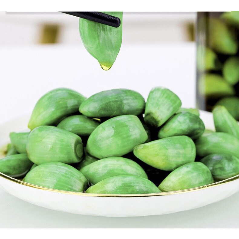 Tỏi xanh Sơn Đông ngâm giấm đường ngọc bích Sơn Đông lọ 400g