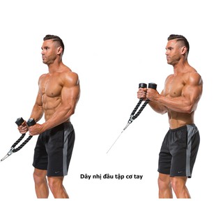 Dây thừng tập cơ tay 2 đầu kéo xô