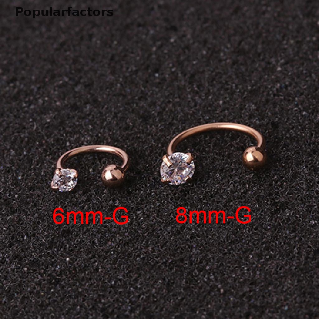 Khuyên xỏ sụn tai đính đá nhân tạo thời trang