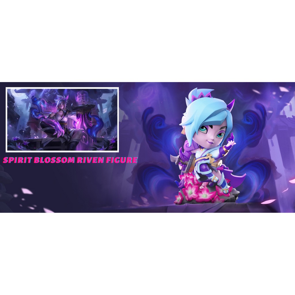 Mô hình LoL Riven Spirit Blossom 14cm- Mô hình LMHT chính hãng Riot Games - Riven Figure Chibi