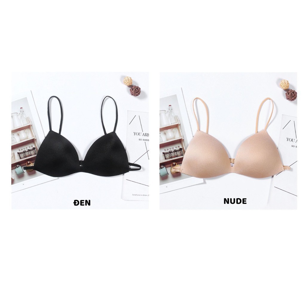 Áo Lót Nữ Không Gọng Nâng Ngực - Áo Bra nữ 2 dây hở lưng nâng vòng một gợi cảm mẫu 818
