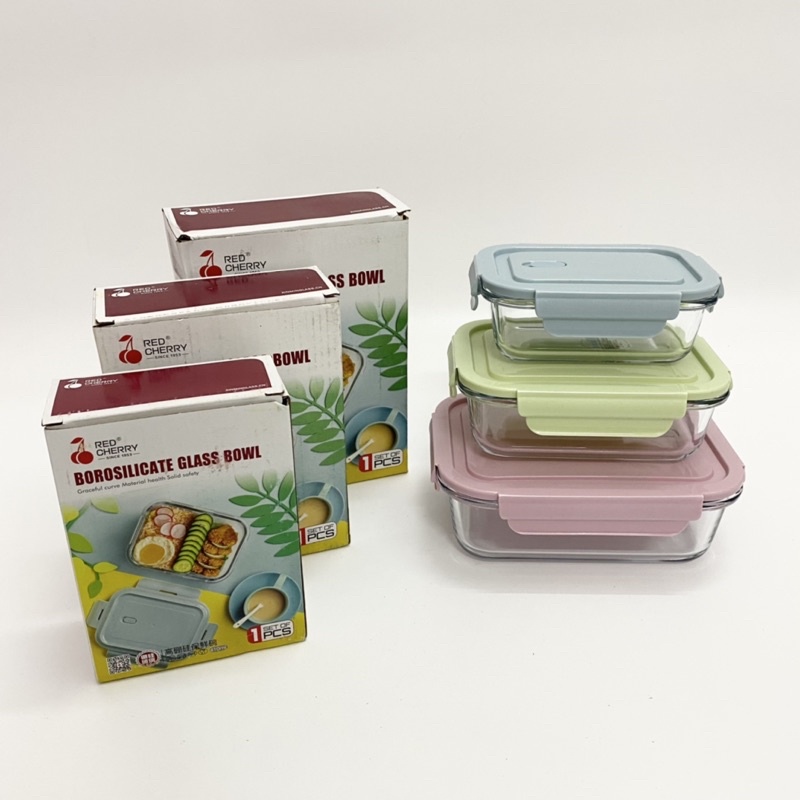 Hộp Thuỷ Tinh Chữ Nhật Đựng Thực Phẩm 410ml/680ml/1040ml