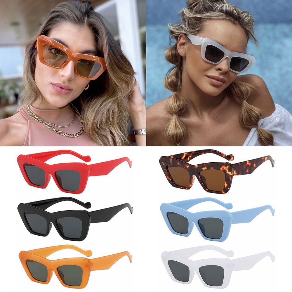 Kính Mát Mắt Mèo Tròng Màu Gradient Độc Đáo Phong Cách Hip Hop Thời Trang Cho Nữ