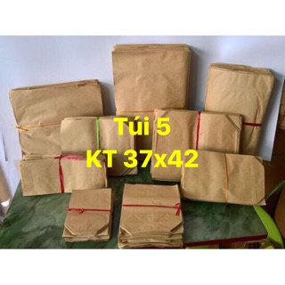 Combo 100 túi giấy xi măng loại túi 5 KT 37x42