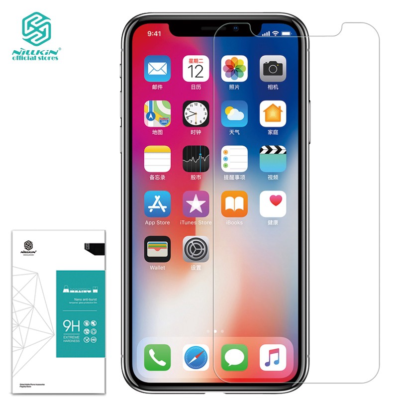 Kính cường lực Nillkin bảo vệ màn hình cho iPhone X/XS kèm phụ kiện