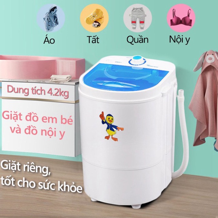 Máy giặt mini đa năng, giặt sạch nhanh vắt khô, quần áo trẻ em, giày dép