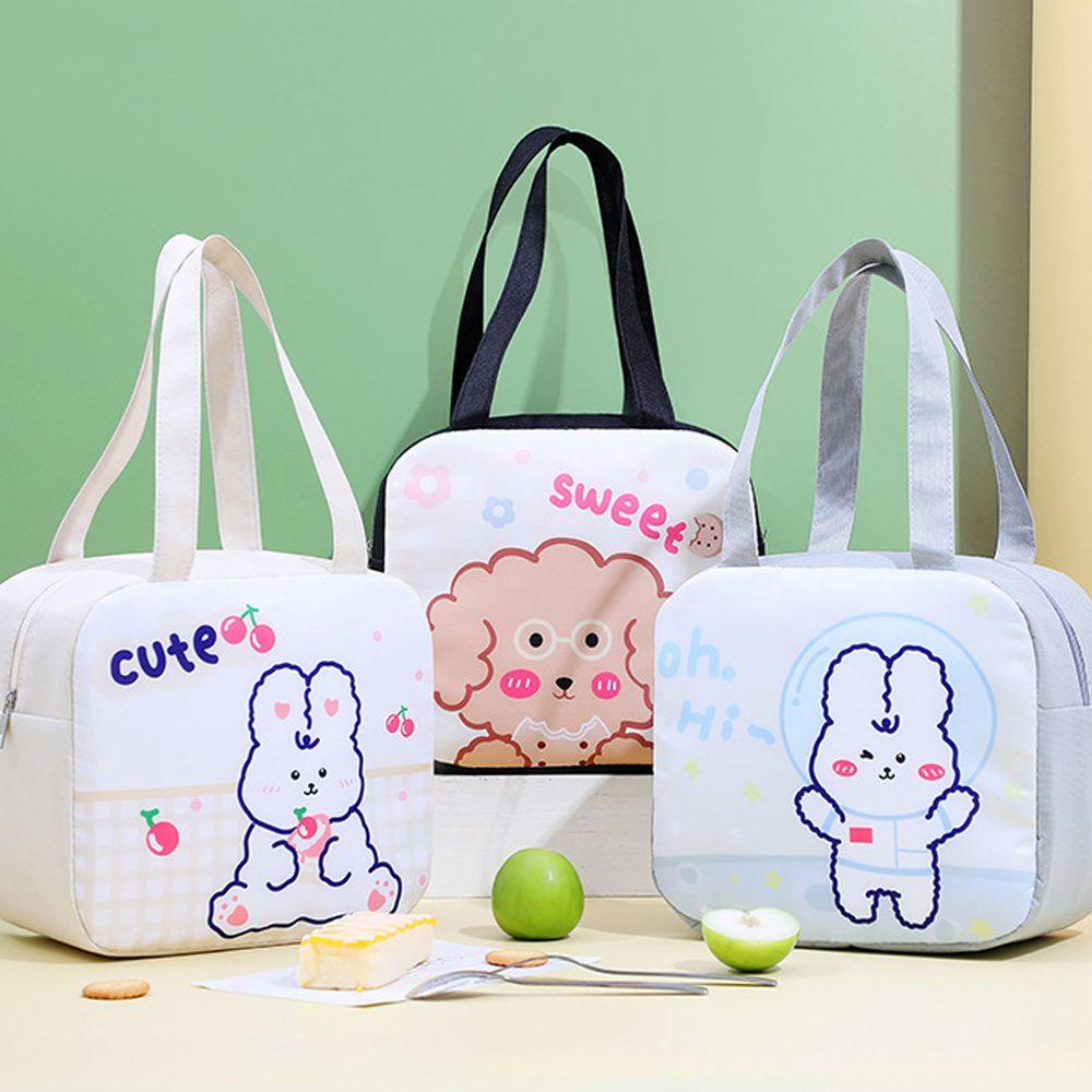 Staiai Túi Đựng Hộp Cơm Trưa Hình Vuông Cỡ Lớn Giữ Nhiệt Bằng Vải oxford Nhiều Màu