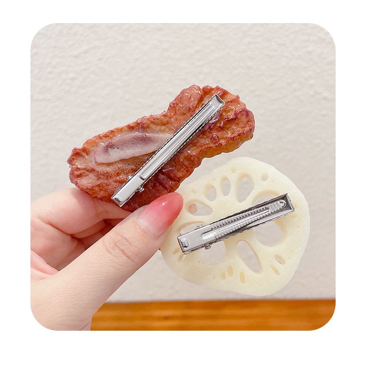 Kẹp Tóc Hình Thức Ăn Dễ Thương Vui Nhộn Sáng Tạo Cho Nữ