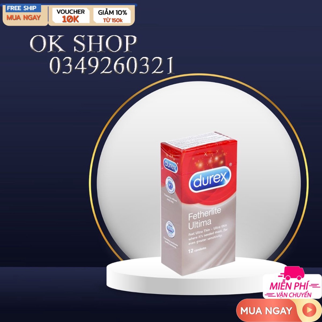 BAO CAO SU Durex Fetherlite ultima loại 12 bao