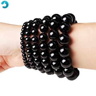 Vòng tay đính hạt onyx yoga màu đen size 6/8/10 mm độc đáo cá tính cho nam nữ