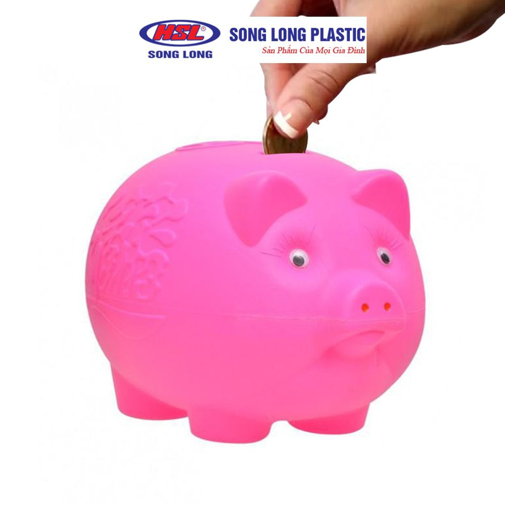 Lợn nhựa tiết kiệm tiền cho bé size đại Song Long Plastic