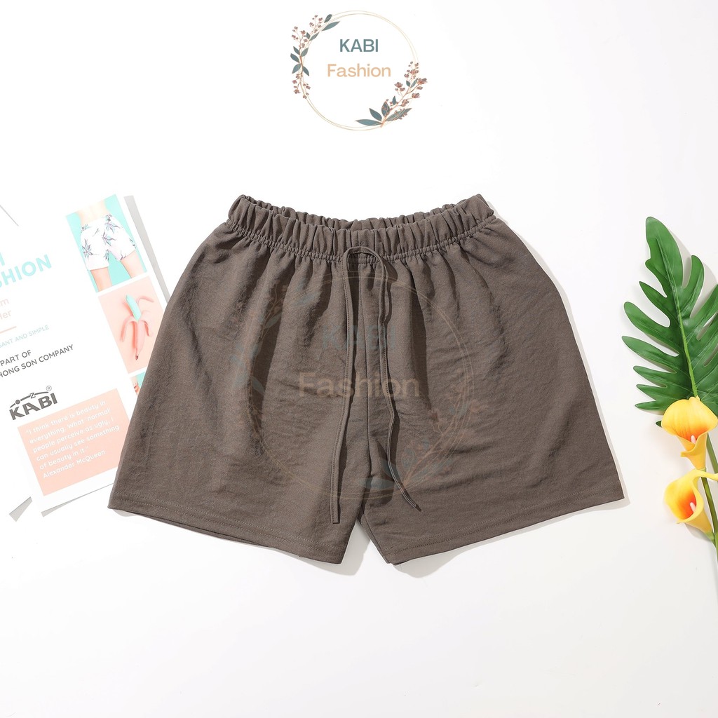 Quần đũi nữ KABI quần đùi quần short ngắn không túi màu trơn co giãn thoáng mát - WQN002 | BigBuy360 - bigbuy360.vn