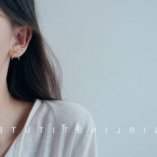 Bông tai nữ ❣️mạ vàng nơ mảnh 🎀 thiết kế đơn giản