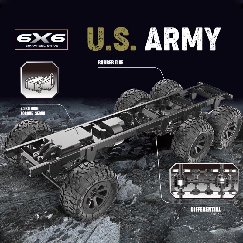 Xe Tải Quân Sự Điều Khiển Từ Xa Fayee FY004 FY004A US Military 1:12 6wd