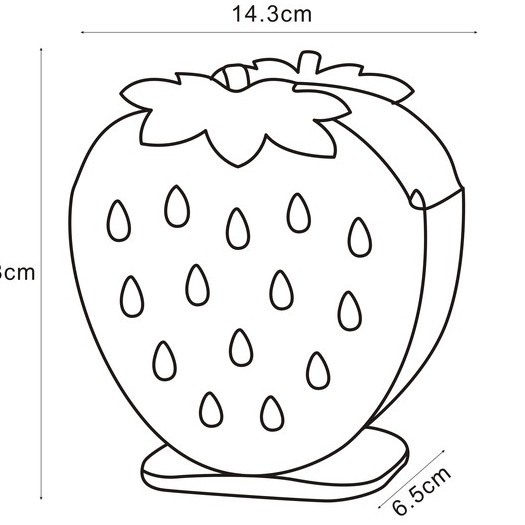 MVP919 Ống Đựng Đũa 2 Ngăn Hình Quả Dâu Cute