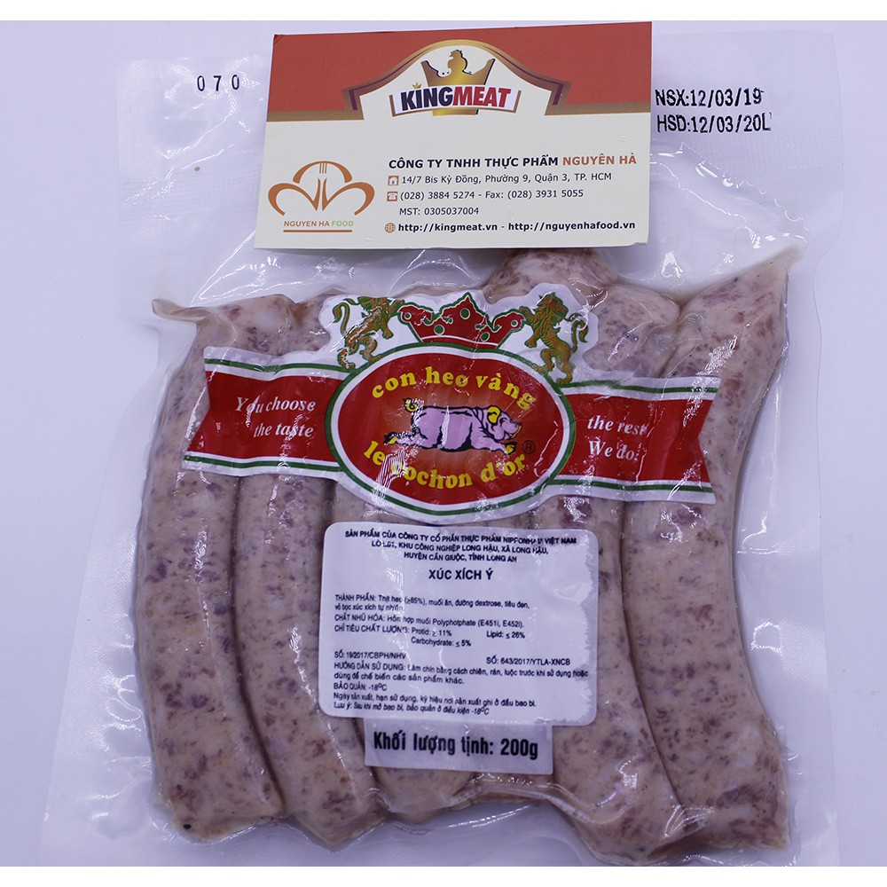 XÚC XÍCH Ý TƯƠI 30GR/CÂY (200GR/GÓI) - ITALIAN SAUSAUGE