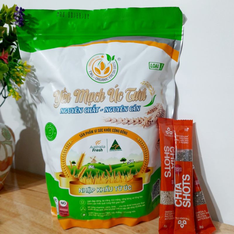 Yến mạch úc tươi nguyên chất, giảm cân nhanh, 1 kg