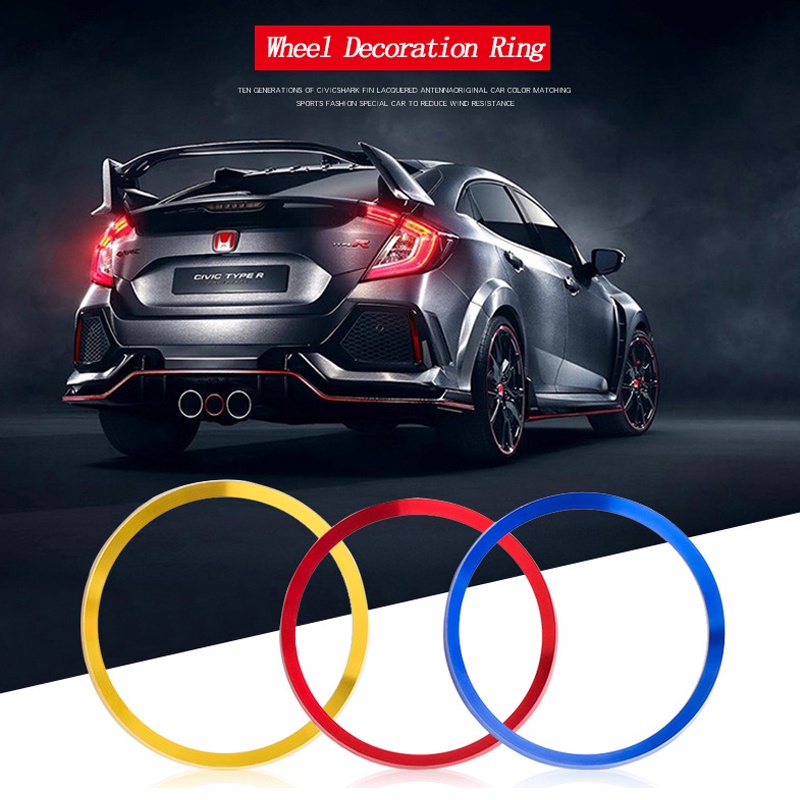 Bộ 4 phụ kiện trang trí bánh xe hơi thích hợp cho Honda City Civic HRV CRV BRV Accord Jazz
