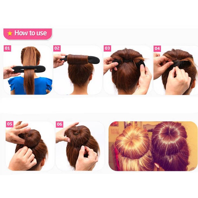 dụng cụ búi tóc. màu đen. rất dễ sử dụng luôn nha các bạn. hàng có sẵn. nhanh tay đặt hàng nha các bạn.