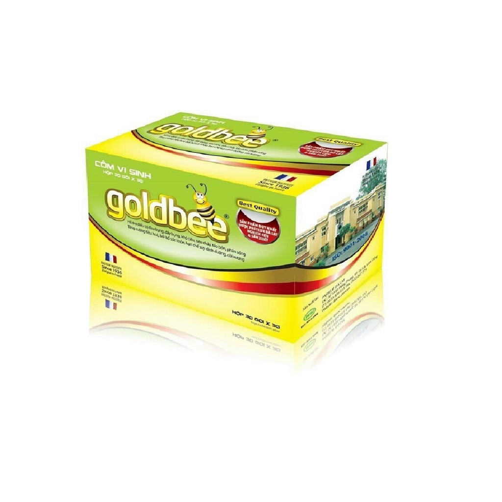 Cốm Vi Sinh Goldbee  hỗ trợ duy trì vi sinh đường ruột, kích thích tiêu hóa giúp ăn ngon sp của Viện Pasteur- Bộ y tế