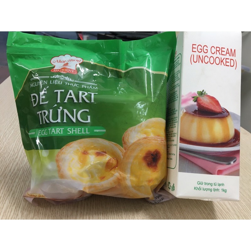 Combo đế tart trứng+ kem trứng Nhất Hương